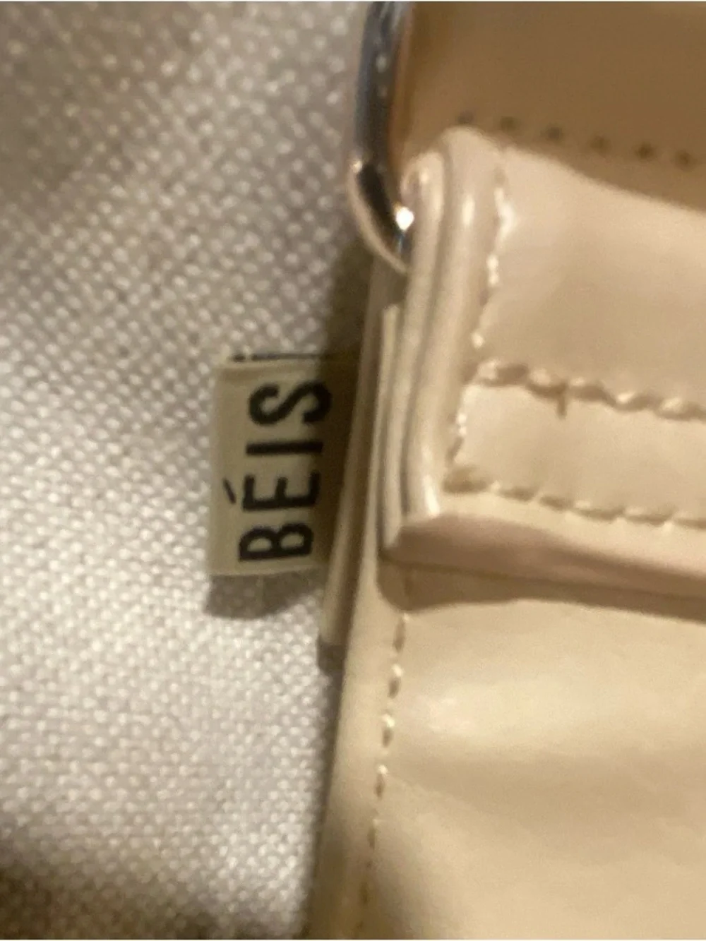 BEIS Cream and Pale Yellow Two-Tone Tote